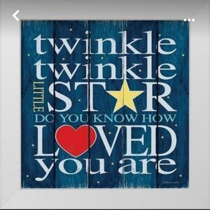 NWT 10x10 Embellished Canvas Glow in Dark Sign